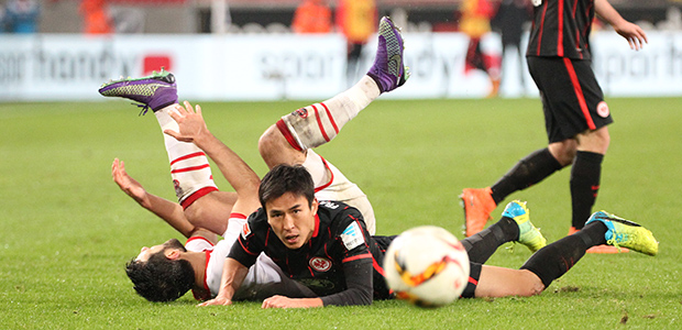 Makoto Hasebe. Stark im meckern. Foto: Stefan Krieger.