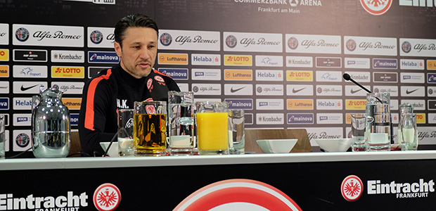 Niko Kovac auf der gestrigen PK zum Spiel. Foto: Stefan Krieger.